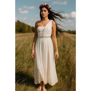 white toga dress Athena Unisize Latex Greek Goddess (Wrap Dress) with Belt 40mm or 0 White Toga Dress for Sale
